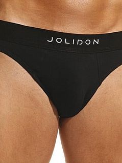 Слипы из натурального трикотажа с двойной передней панелью Jolidon DTТн201бл Black